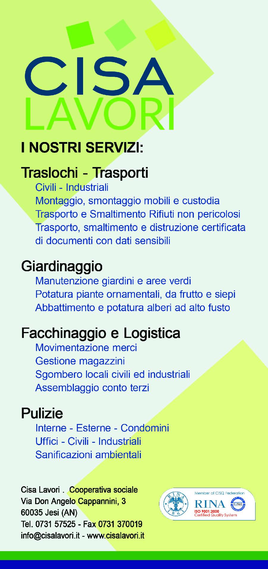 CISA LAVORI immagine